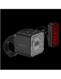 Set de luces para bicicleta LEDsBIKE COMPACT 100 SET 100 lux con modo automático, luz de freno, USB-C e IP54