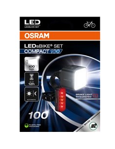 Set de luces para bicicleta LEDsBIKE COMPACT 100 SET 100 lux con modo automático, luz de freno, USB-C e IP54 2