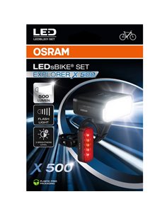 Set de luces para bicicleta LEDsBIKE EXPLORER X 500 SET 500Lm con USB-C, IP54 y soporte Garmin Ø22,2–35 mm 2
