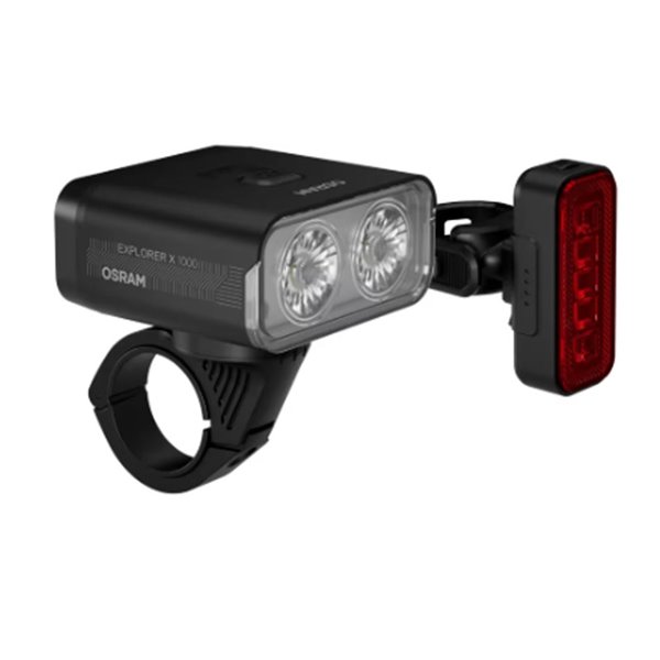 Set de luces bicicleta LEDsBIKE EXPLORER X 1000 SET 1000Lm con modo automático, luz de freno, USB-C e IP54