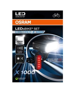 Set de luces bicicleta LEDsBIKE EXPLORER X 1000 SET 1000Lm con modo automático, luz de freno, USB-C e IP54 2