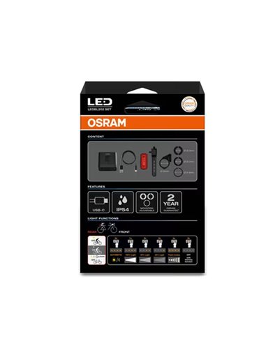 Set de luces bicicleta LEDsBIKE EXPLORER X 1000 SET 1000Lm con modo automático, luz de freno, USB-C e IP54
