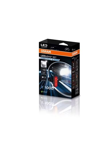 Set de luces bicicleta LEDsBIKE EXPLORER X 1000 SET 1000Lm con modo automático, luz de freno, USB-C e IP54