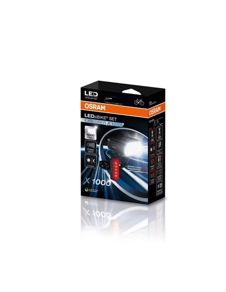 Set de luces bicicleta LEDsBIKE EXPLORER X 1000 SET 1000Lm con modo automático, luz de freno, USB-C e IP54
