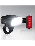 Set de luces bicicleta LEDsBIKE EXPLORER X 1000 SET 1000Lm con modo automático, luz de freno, USB-C e IP54