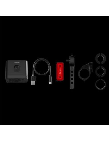 Ensemble de lumières LED pour véloBIKE EXPLORER X 1000 SET 1000Lm avec mode auteur, lumière de frein, USB-C et IP54