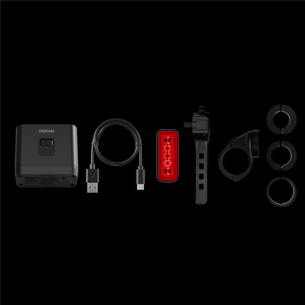 Set de luces bicicleta LEDsBIKE EXPLORER X 1000 SET 1000Lm con modo automático, luz de freno, USB-C e IP54