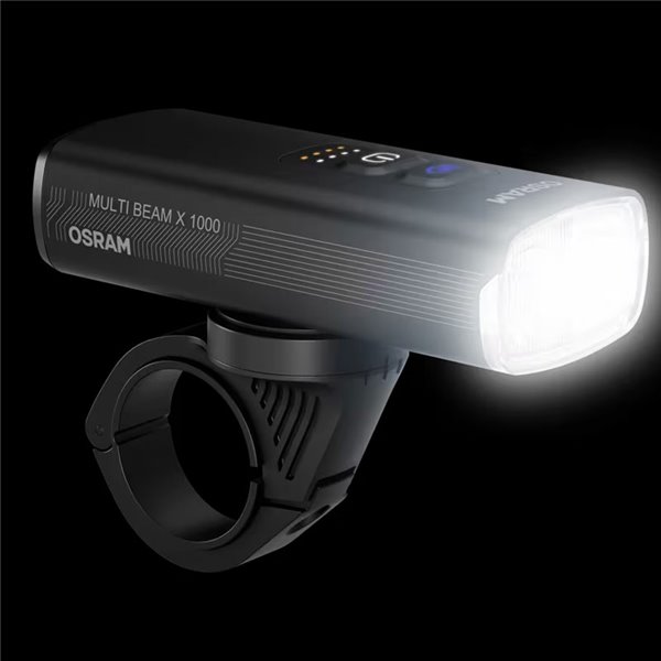 Conjunto de luzes para bicicleta LEDsBIKE MULTI BEAM X 1000 de 1000 lúmens com farol alto, acionamento automático e USB-C, IP54
