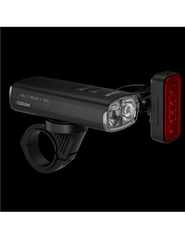 Conjunto de luzes para bicicleta LEDsBIKE MULTI BEAM X 1000 de 1000 lúmens com farol alto, acionamento automático e USB-C, IP54