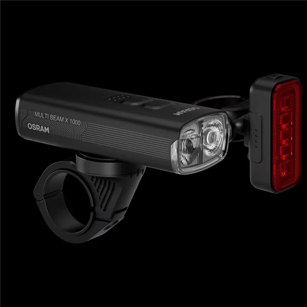Ensemble d'éclairage vélo LEDsBIKE MULTI BEAM X 1000, 1000 lm, avec feux de route, automatique et USB-C, IP54