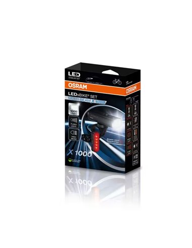 Set de luces para bicicleta LEDsBIKE MULTI BEAM X 1000 SET 1000Lm con luces largas, automático y USB-C, IP54