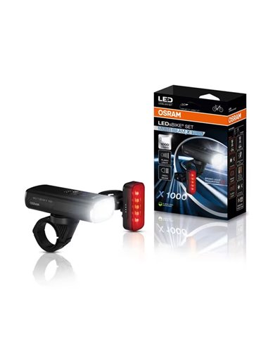 Set de luces para bicicleta LEDsBIKE MULTI BEAM X 1000 SET 1000Lm con luces largas, automático y USB-C, IP54