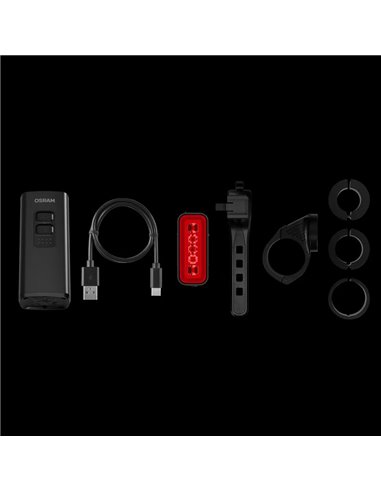 Set de luces para bicicleta LEDsBIKE MULTI BEAM X 1000 SET 1000Lm con luces largas, automático y USB-C, IP54