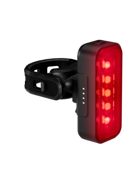 Lanterna traseira compacta LEDsBIKE para bicicleta com luz de freio, automática e USB-C, StVZO, IP54