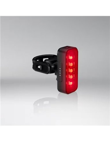 Luz trasera para bicicleta LEDsBIKE COMPACT REAR con luz de freno, automático y USB-C, StVZO, IP54