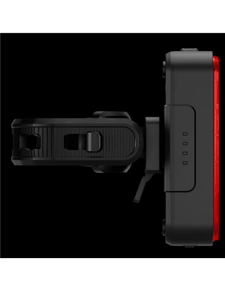 Lanterna traseira compacta LEDsBIKE para bicicleta com luz de freio, automática e USB-C, StVZO, IP54