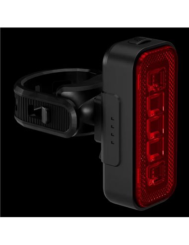 Feu arrière de vélo LEDsBIKE COMPACT avec feu stop, automatique et USB-C, StVZO, IP54