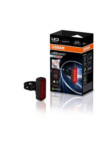 Luz trasera para bicicleta LEDsBIKE X REAR con luz de freno, automático y flash, USB-C e IP54