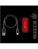 Luz trasera para bicicleta LEDsBIKE X REAR con luz de freno, automático y flash, USB-C e IP54
