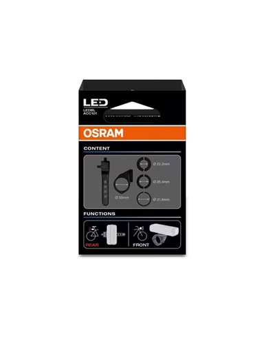 Kit de fixation pour éclairage vélo LEDsBIKE ACC101 avec support Garmin et sangle arrière, Ø 22,2–35 mm