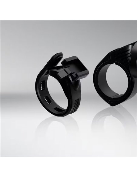 Kit de montaje para luces de bicicleta LEDsBIKE ACC101 con soporte Garmin y correa trasera, Ø22,2–35 mm
