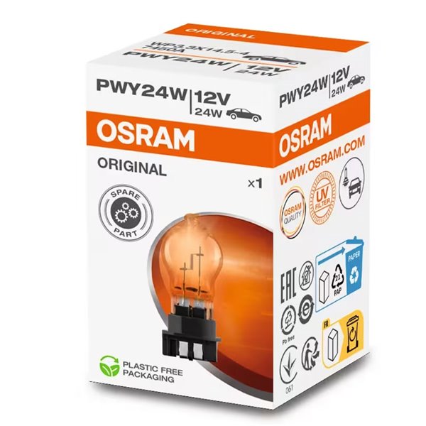 Ampoule de signalisation OSRAM PWY24W d'origine - PSX 12V 24W 300Lm 7450A
