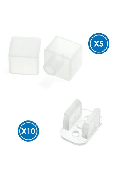 Pack 2 tapones y 2 grapas para Funda Neón SLIM 8x4 mm LM3985