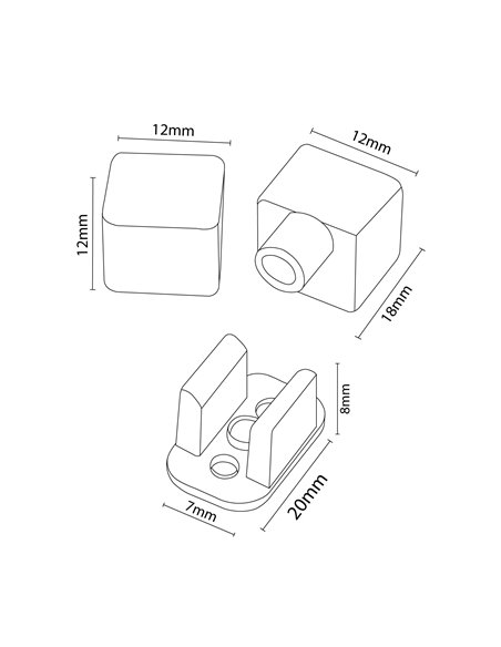 Pack 2 tapones y 2 grapas para Funda Neón SLIM 8x4 mm LM3985
