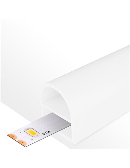 Cache en silicone néon pour rubans LED DOOR 15x15 mm 20 mètres LM3982