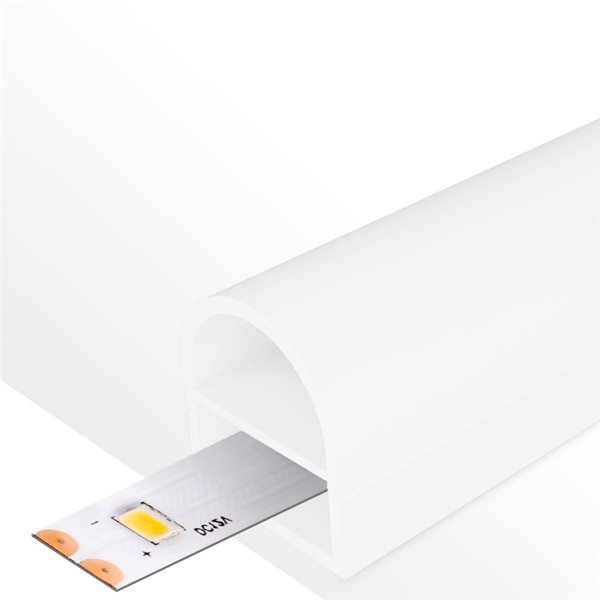 Cache en silicone néon pour rubans LED DOOR 15x15 mm 20 mètres LM3982