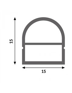 Funda de silicona neón para tiras LED DOOR 15x15 mm 20 metros LM3982 2