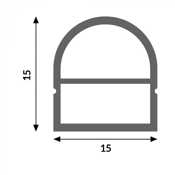 Funda de silicona neón para tiras LED DOOR 15x15 mm 20 metros LM3982