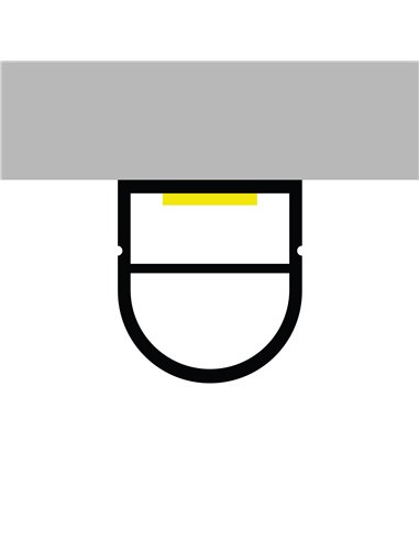 Capa de silicone neon para fitas de LED, modelo DOOR, 15x15 mm, 20 metros, LM3982