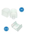 Pack tapones y grapas para Funda Neón DROP 15x15 mm LM3982