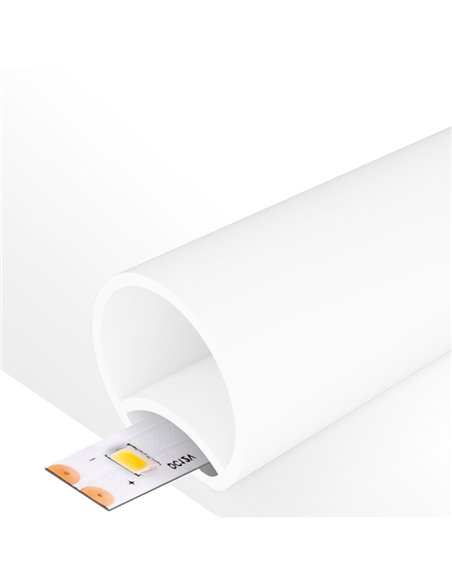 Funda de silicona neón para tiras LED CILINDRE 20x20 mm 20 metros LM3981