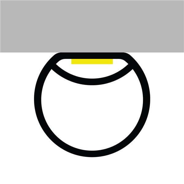 Revêtement en silicone néon pour rubans LED, CYLINDRE 20x20 mm, 20 mètres, LM3981