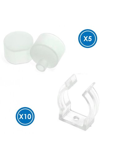 Pack tapones y grapas para Funda Neón CILINDRE 20x20 mm LM3981