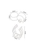 Pack tapones y grapas para Funda Neón CILINDRE 20x20 mm LM3981