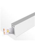 Funda de silicona RECTANLE 15x8 para tiras LED 20 metros, opal 180°