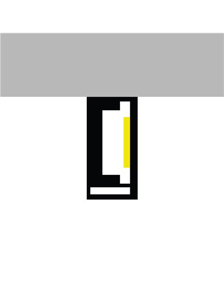 Funda de silicona RECTANLE 15x8 para tiras LED 20 metros, opal 180°