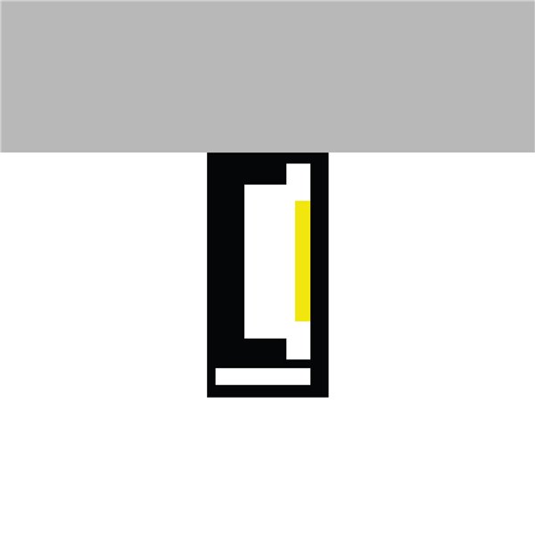 Couvercle rectangulaire en silicone 15x8 pour rubans LED de 20 mètres, opale 180°