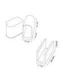 Pack de tapones y grapas para funda neón LM3979 RECTANLE 15x8, opal silicona