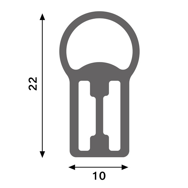 Capa de silicone ARC 22x10 para fitas de LED de 20 metros, perfil de néon LED