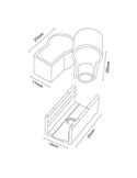 Pack de tapones y grapas para funda neón LM3977, ARC 22x10 para tiras LED