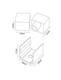Pack de tapones y grapas para funda neón LM3975, CUBE II 15x15 opal silicona