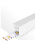 Funda de siliconan neón CUBE 12x12H para tiras LED 20 metros, IP67 opal 180°, LM3973