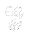 Pack de tapones y grapas para funda neón LM3973, CUBE 12x12H para tiras LED