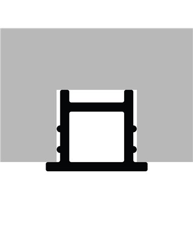 Couvercle en silicone encastré 14x9H pour rubans LED de 20 mètres, IP20 opale 180°, LM3971