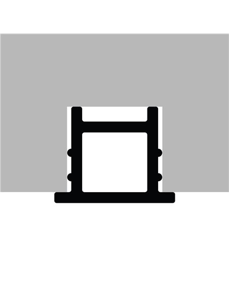 Funda de silicona empotrable 14x9H para tiras LED 20 metros, IP20 opal 180° , LM3971