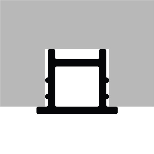 Couvercle en silicone encastré 14x9H pour rubans LED de 20 mètres, IP20 opale 180°, LM3971